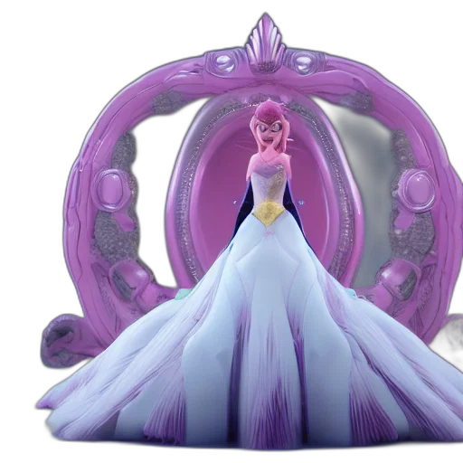 crown, dress, 3d render, concept art, princess, octane, render transparent PNG cut-out