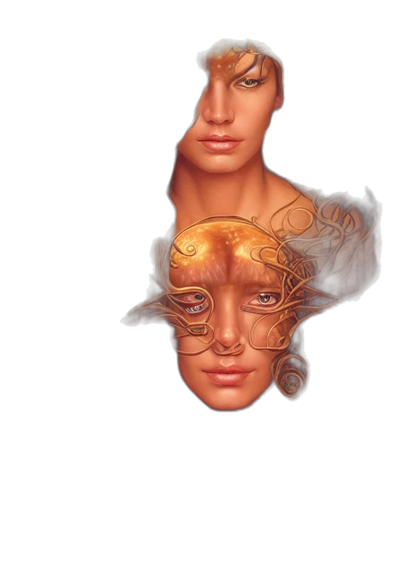 mask, face, crown, creature transparent PNG cut-out