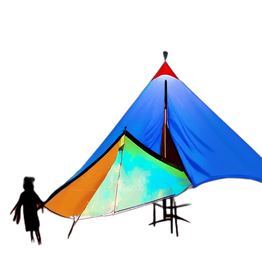 umbrella, staff, concept art, 3d render, digital, painting, giant, butterfly transparent PNG cut-out