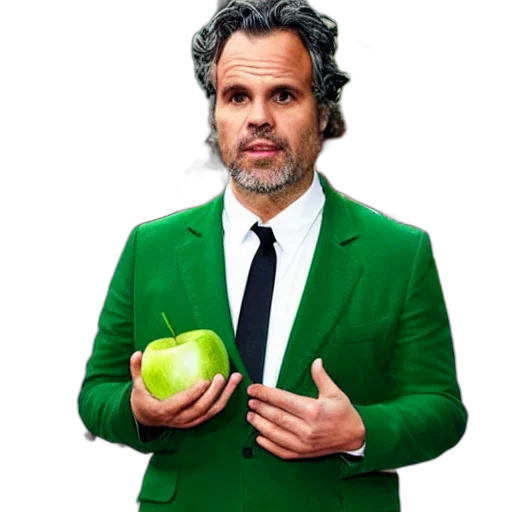 jacket, food, animal, staff, green, mark, ruffalo, apple transparent PNG cut-out