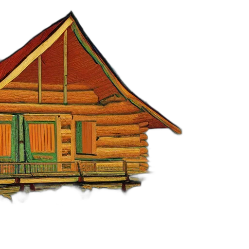 building, furniture, 3d render, concept art, pixel art, photorealistic, log, cabin transparent PNG cut-out