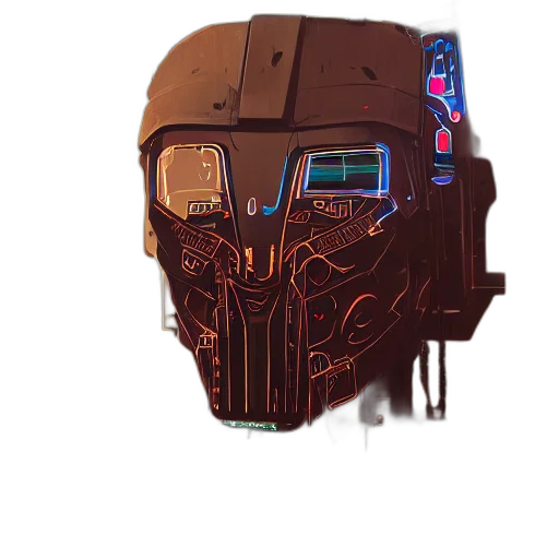mask, robot, face, creature transparent PNG cut-out