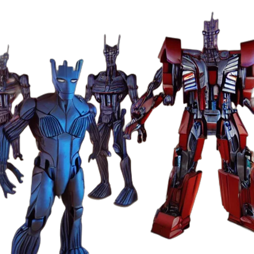 robot, concept art, 3d render, groot transparent PNG cut-out
