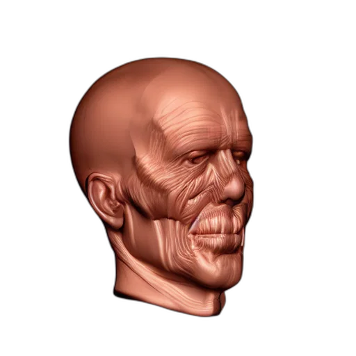 face, mask, creature, robot, 3d render, photorealistic, concept art, comic book art transparent PNG cut-out