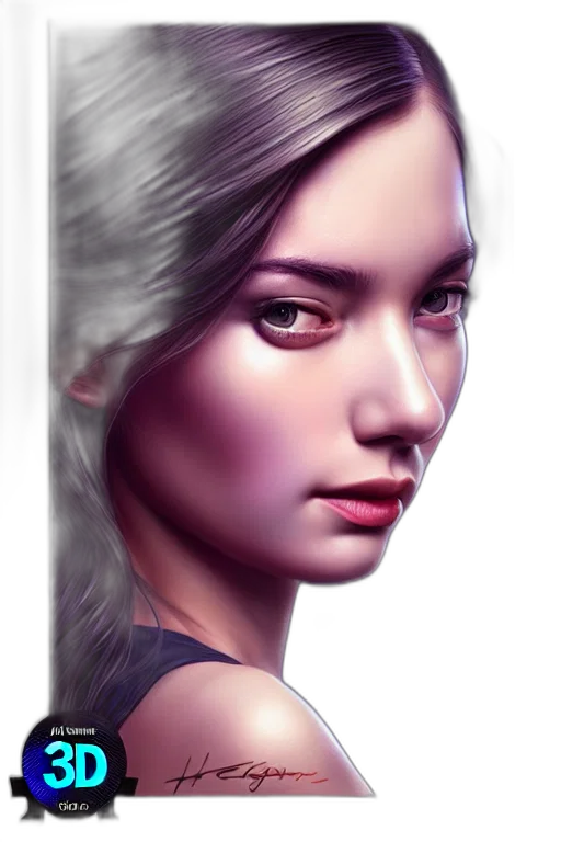 face, photorealistic, fantasy art, concept art, oil painting, dark, red, pastel transparent PNG cut-out