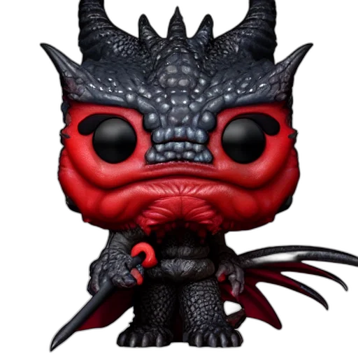 dragon, creature, concept art, 3d render, funko, pop, photo, studio transparent PNG cut-out