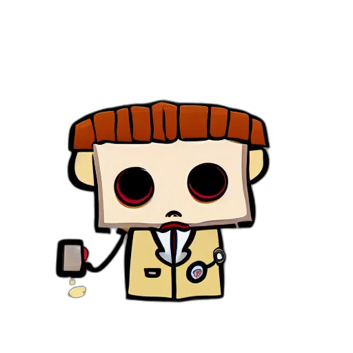staff, robot, pixel art, cartoon, concept art, comic book art, photo, doctor transparent PNG cut-out
