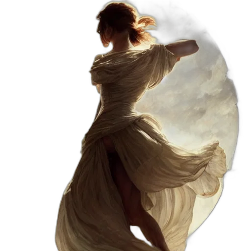 dress, mask, fantasy art, photorealistic transparent PNG cut-out