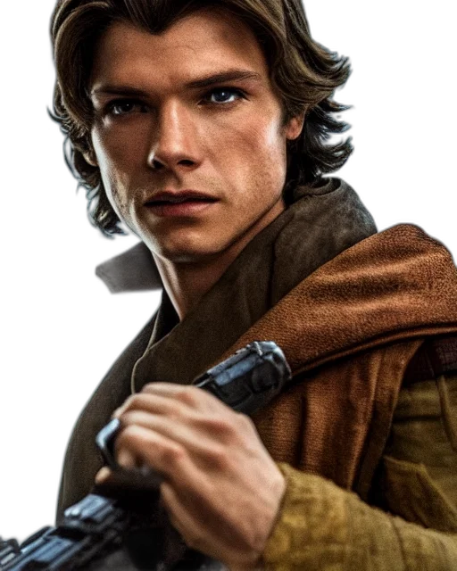jacket, weapon, face, staff transparent PNG cut-out