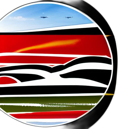 logo, airplane, inside, circle transparent PNG cut-out