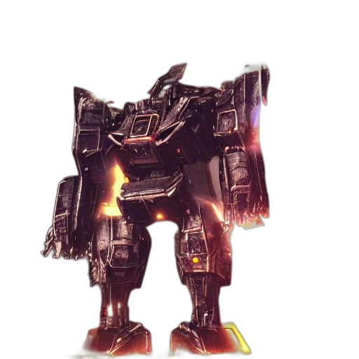 robot, weapon, concept art, 3d render, watercolor, fantasy art, mecha-zilla, kneeling transparent PNG cut-out