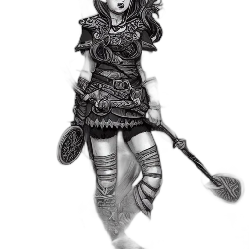 staff, sword, weapon, fantasy art, concept art, pencil sketch, comic book art, monochrome transparent PNG cut-out