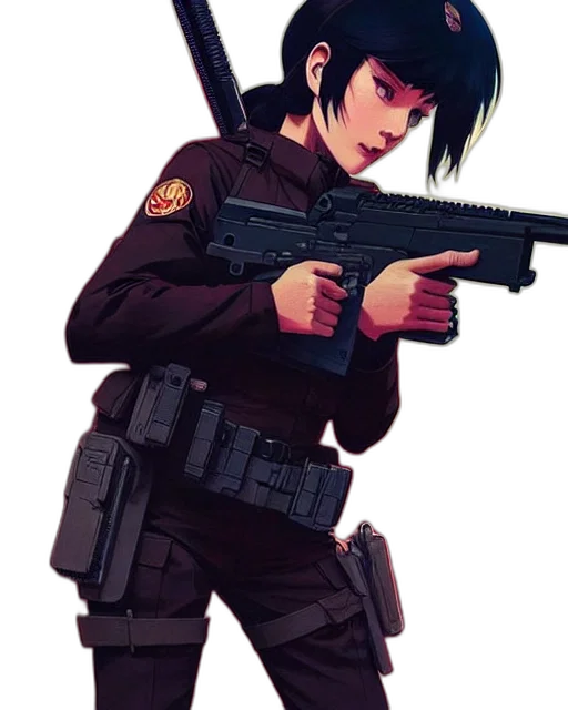 weapon, jacket, staff, concept art transparent PNG cut-out