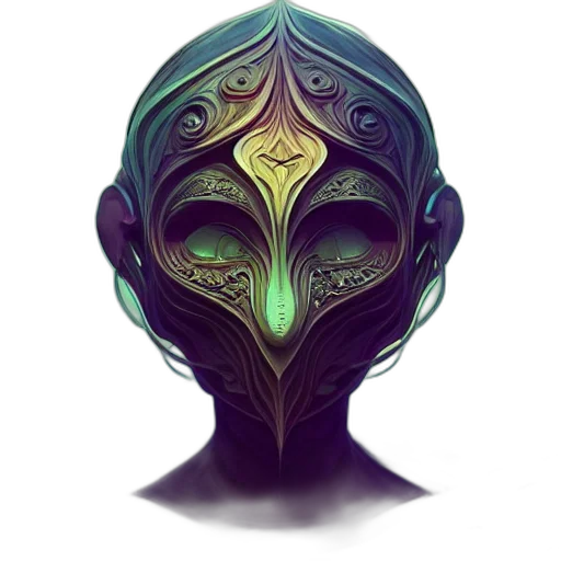mask, face, creature, staff transparent PNG cut-out