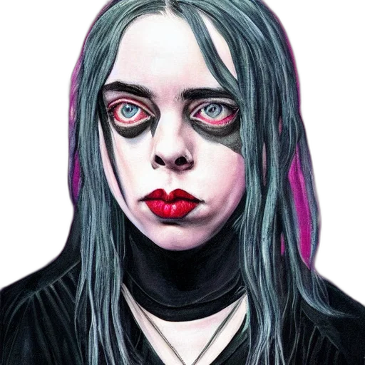 face, creature, mask, hair, comic book art, watercolor, concept art, fantasy art transparent PNG cut-out