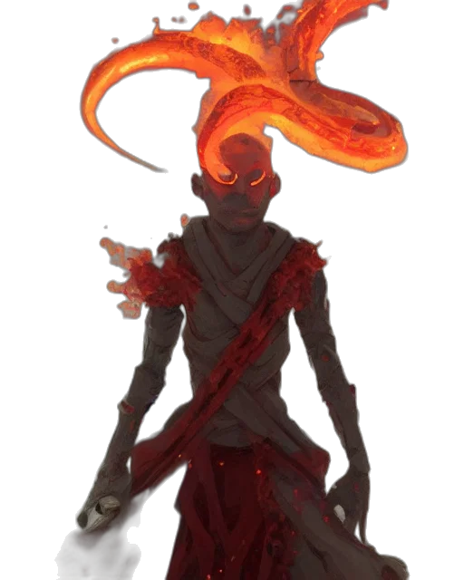 staff, mask, creature, dragon, concept art, fantasy art, 3d render, comic book art transparent PNG cut-out