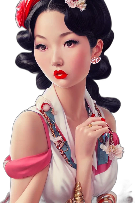 jewelry, dress, face, photorealistic transparent PNG cut-out