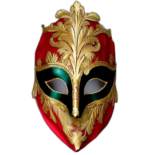 mask, jewelry, crown, face, 3d render, concept art, fantasy art, venetian transparent PNG cut-out