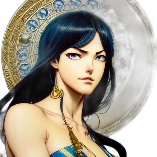 jewelry, face, fantasy art, concept art transparent PNG cut-out