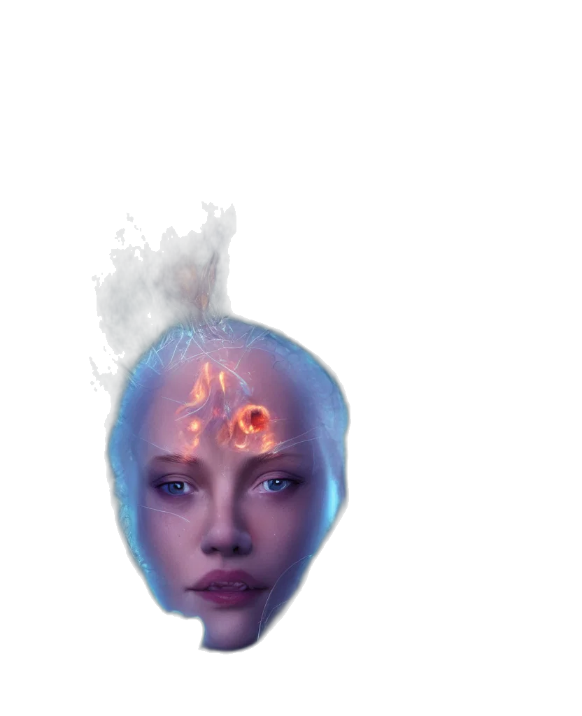 face, mask, crown, creature transparent PNG cut-out