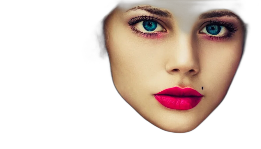 face, mask, jewelry, photorealistic transparent PNG cut-out