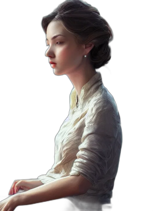staff, dress, crown, jewelry, concept art, fantasy art, oil painting, photorealistic transparent PNG cut-out