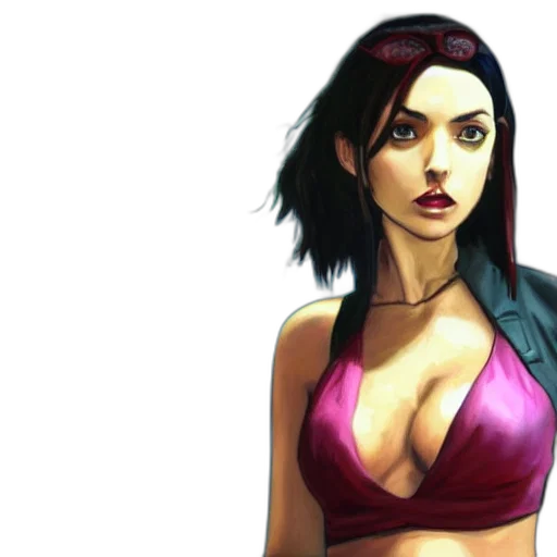 comic book art, concept art, fantasy art, photorealistic, ana, armas, faye, valentine transparent PNG cut-out