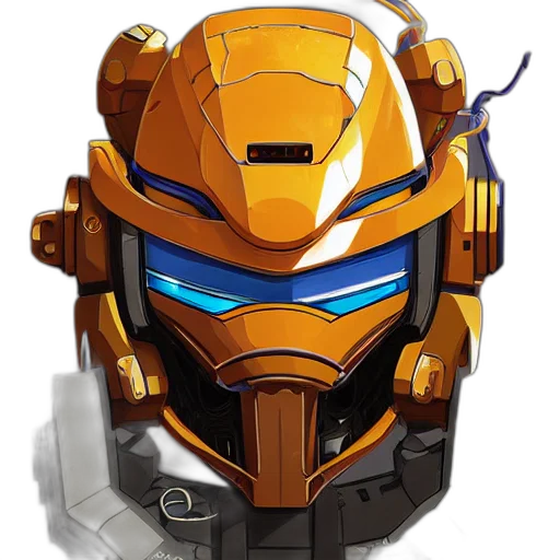 robot, face, mask, concept art transparent PNG cut-out