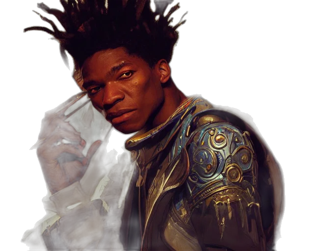 dragon, jacket, face, staff transparent PNG cut-out