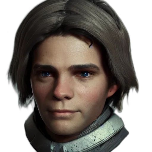 face, hair, staff, crown, photorealistic, concept art, fantasy art, 3d render transparent PNG cut-out
