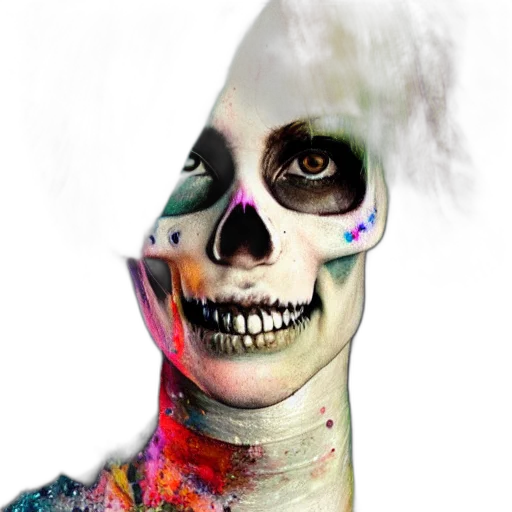 mask, face, creature, photorealistic, concept art, fantasy art, watercolor, dark transparent PNG cut-out