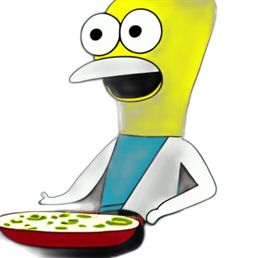 food, robot, face, staff, 3d render, cartoon, pixel art, concept art transparent PNG cut-out