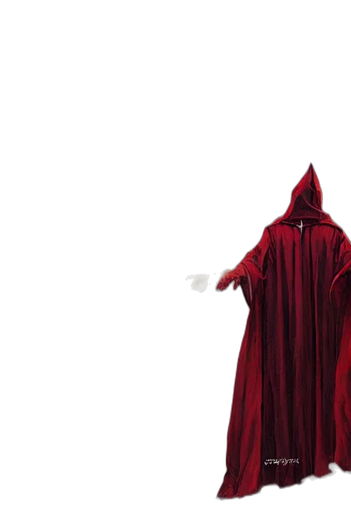 dress, jacket, staff, mask transparent PNG cut-out