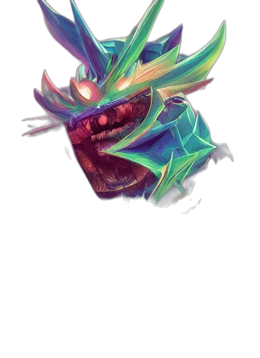 dragon, mask, creature, weapon transparent PNG cut-out