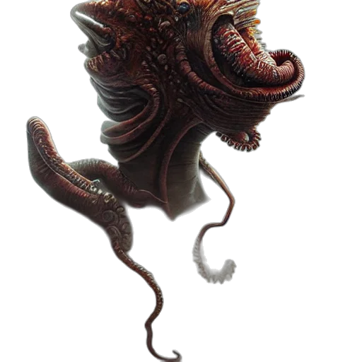 creature, dragon, mask, animal, concept art, fantasy art, photorealistic, 3d render transparent PNG cut-out