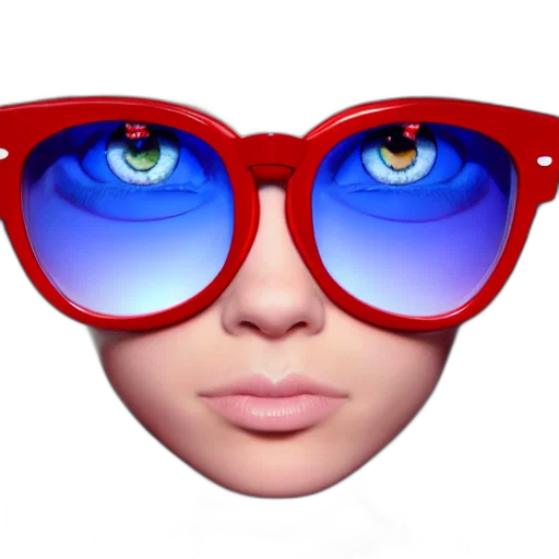 face, mask, 3d render, photorealistic, cartoon, concept art, blue, neon transparent PNG cut-out