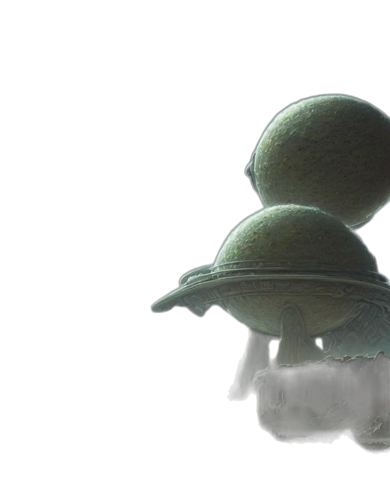 hat, umbrella, crown, staff, 3d render, concept art, photorealistic, outer space transparent PNG cut-out