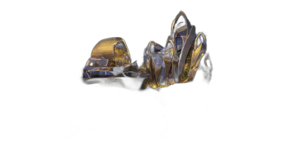 jewelry, crown, shoes, mask, 3d render, photorealistic, concept art, futuristic transparent PNG cut-out