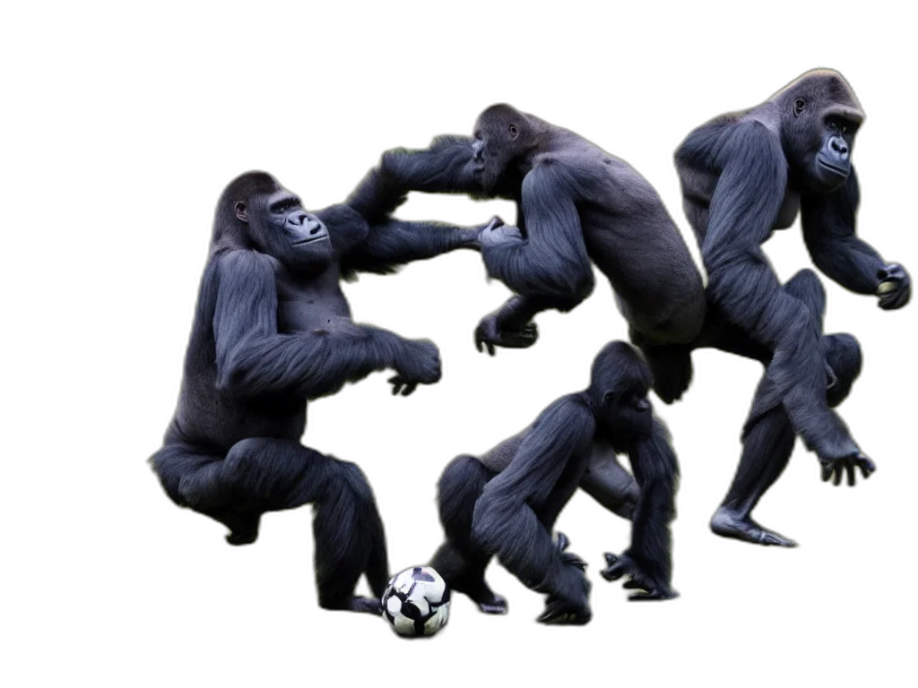 animal, mask, creature, shoes, concept art, 3d render, photorealistic, gorilla transparent PNG cut-out