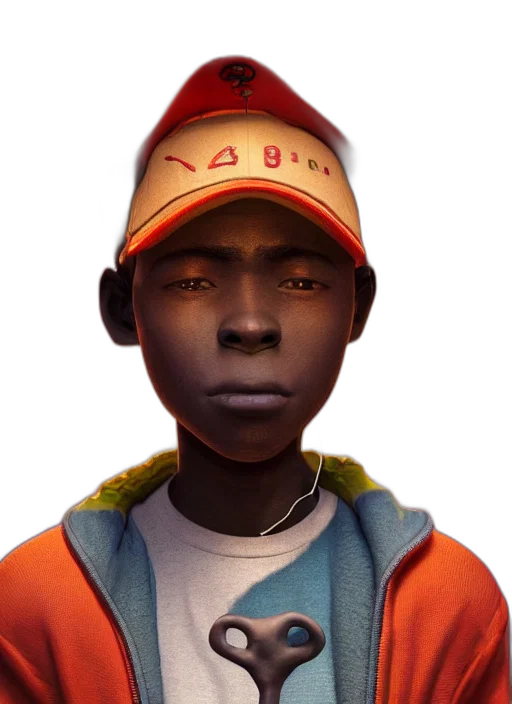 face, hat, staff, jacket, concept art, 3d render, photorealistic, fantasy art transparent PNG cut-out