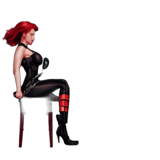 furniture, dress, concept art, pixel art, comic book art, 3d render, red, scarlett transparent PNG cut-out