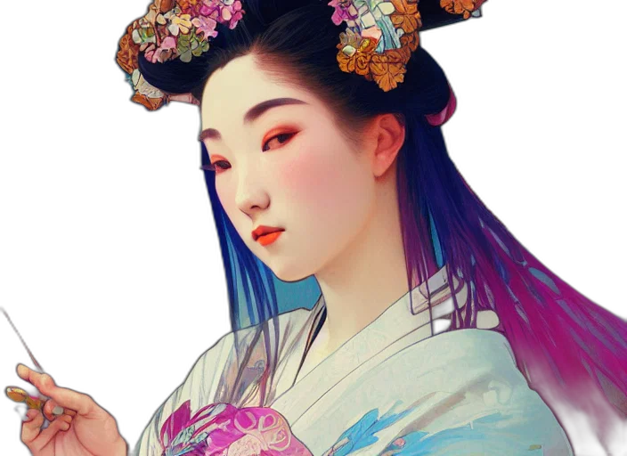 face, dress, fantasy art, photorealistic transparent PNG cut-out
