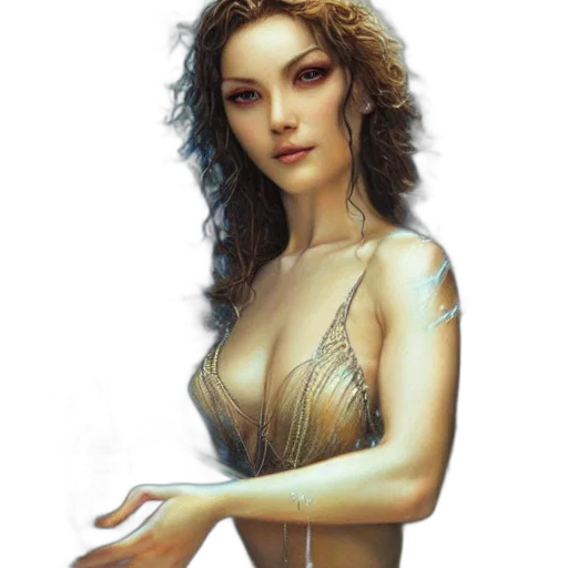dress, jewelry, fantasy art, concept art transparent PNG cut-out