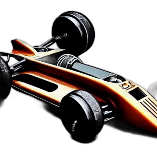 car, 3d render, concept art, photorealistic, steampunk, formula, one transparent PNG cut-out