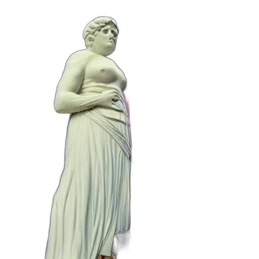 dress, creature, 3d render, vaporwave transparent PNG cut-out