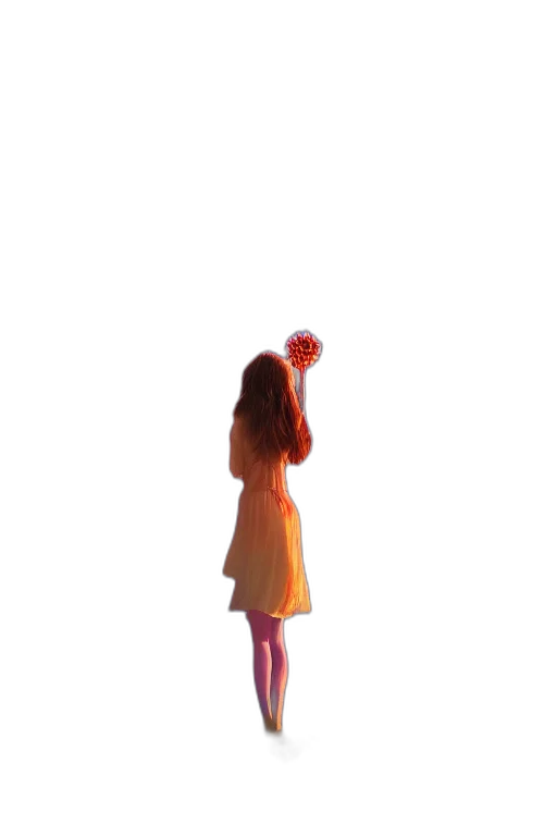 dress, hair, umbrella, creature, 3d render, concept art, watercolor, anime transparent PNG cut-out