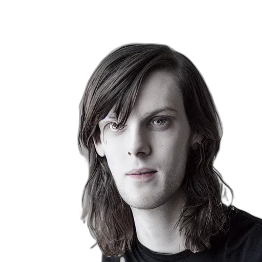 face, hair, jacket, staff transparent PNG cut-out