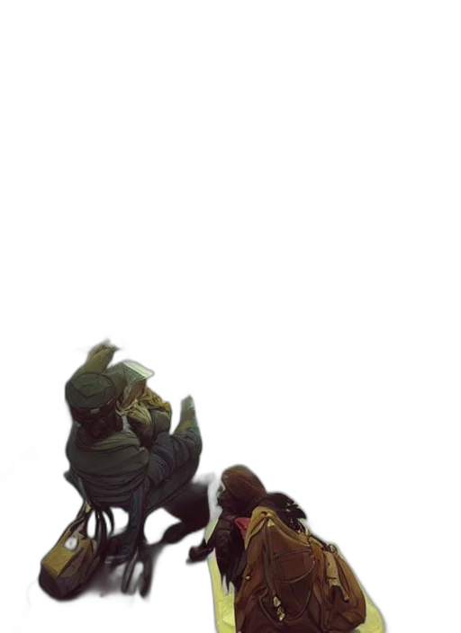 shoes, weapon, creature, mask, concept art, 3d render, fantasy art, pixel art transparent PNG cut-out