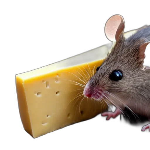food, animal, creature, hat, 3d render, photorealistic, concept art, mouse transparent PNG cut-out