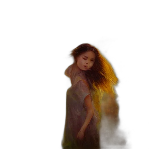 dress, hair, creature, face, photorealistic, oil painting, concept art, pixel art transparent PNG cut-out